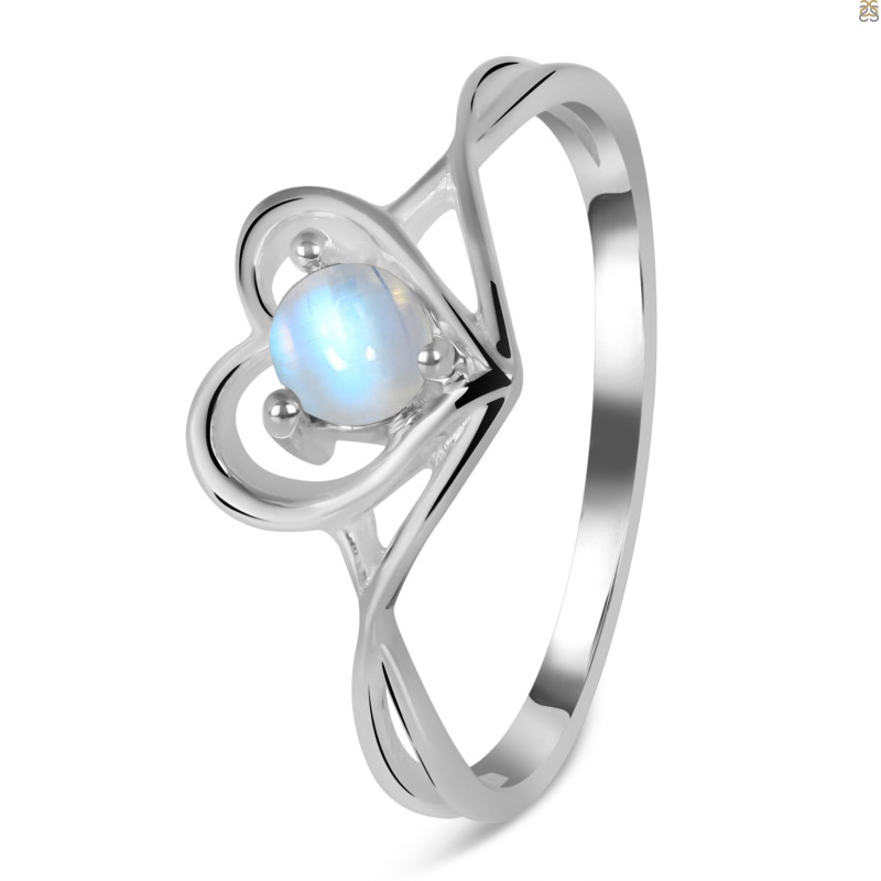 Moonstone Heart Ring