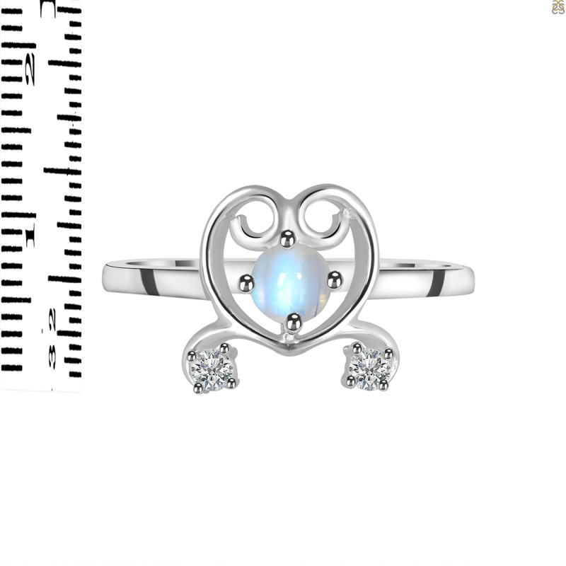 Moonstone & White Topaz Ring RBM-RDR-1553.