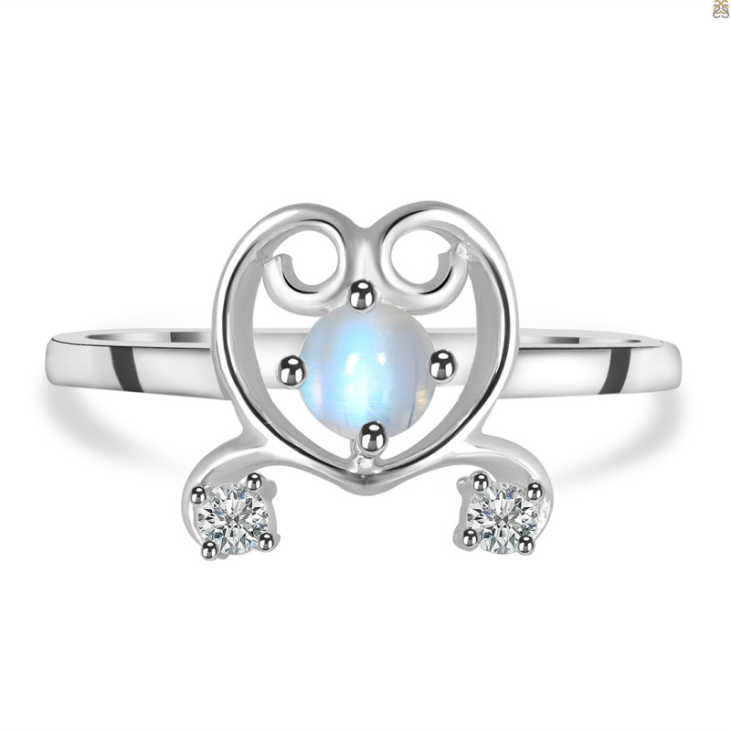Moonstone & White Topaz Ring RBM-RDR-1553.