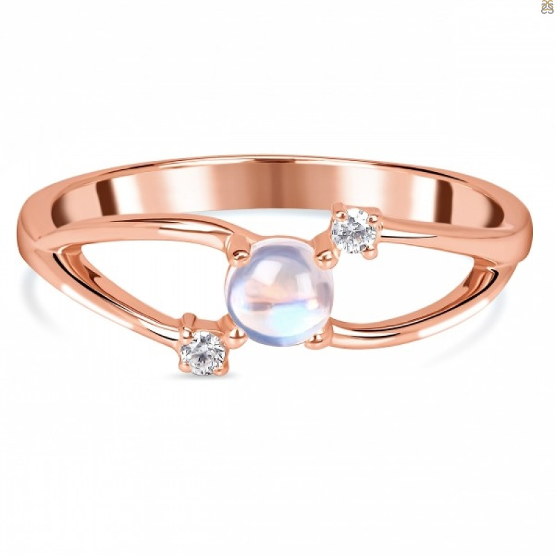 Moonstone & White Topaz Ring RBM-RDR-1712.