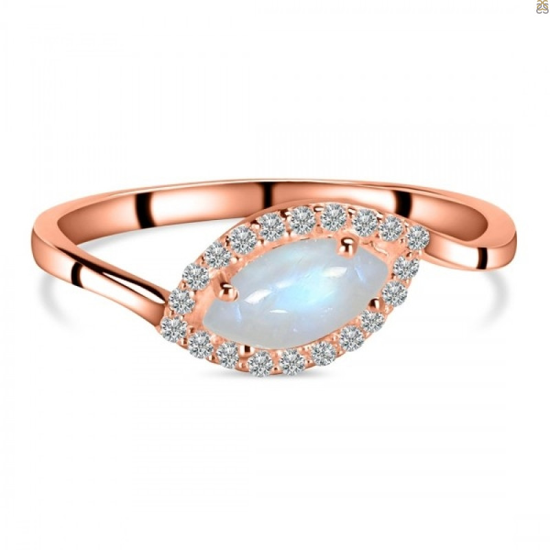 Moonstone & White Topaz Ring RBM-RDR-1755.