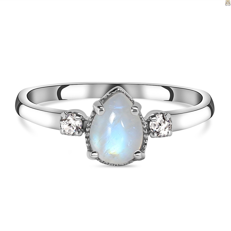 Moonstone & White Topaz Ring RBM-RDR-1772.