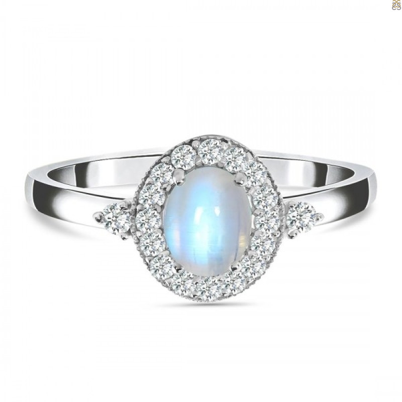 Moonstone & White Topaz Ring RBM-RDR-1792.