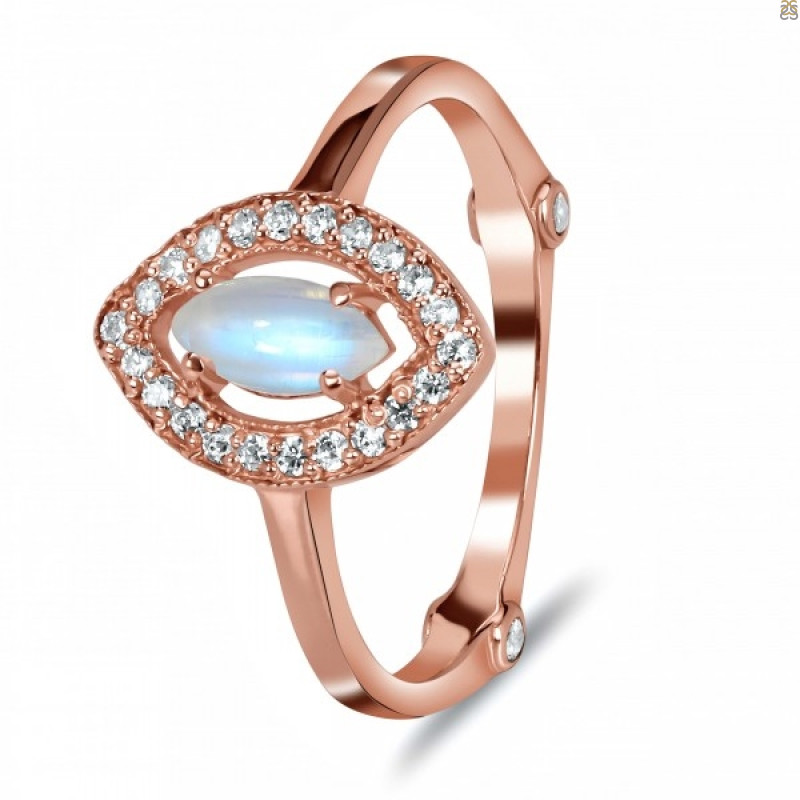 Moonstone & White Topaz Ring RBM-RDR-1798.