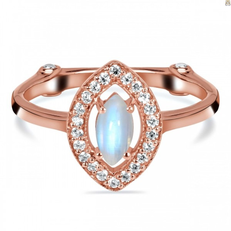 Moonstone & White Topaz Ring RBM-RDR-1798.