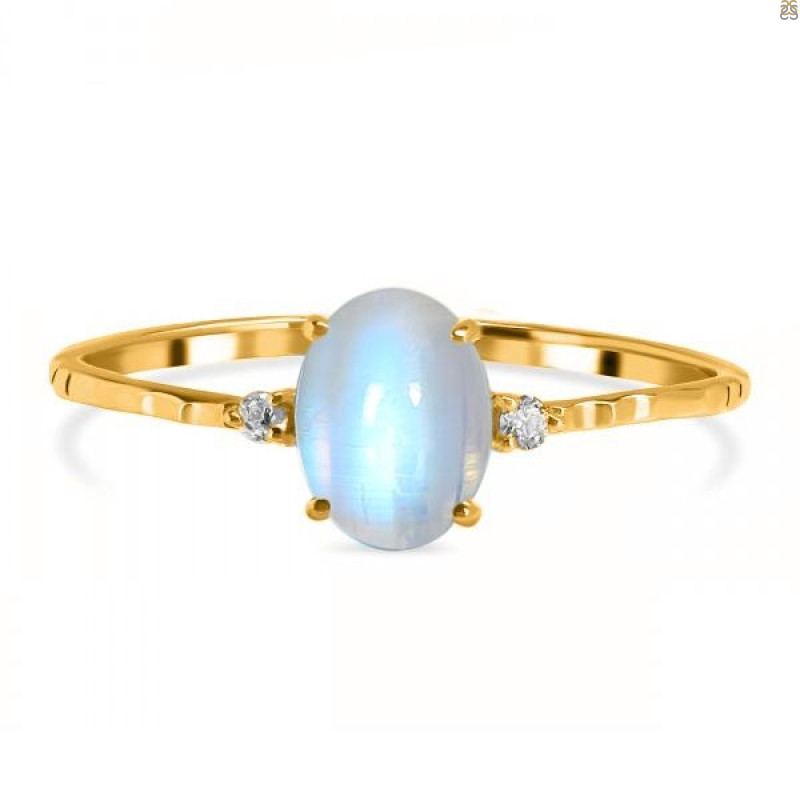 Moonstone & White Topaz Ring RBM-RDR-1938-A.