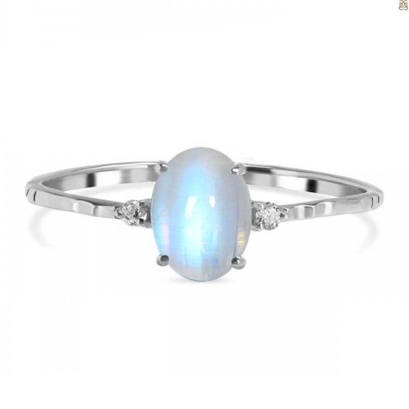 Moonstone & White Topaz Ring RBM-RDR-1938-A.