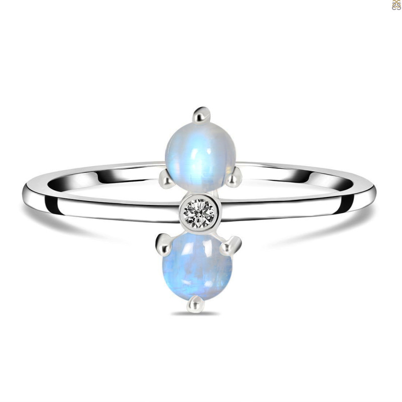 Moonstone & White Topaz Ring RBM-RR-20.