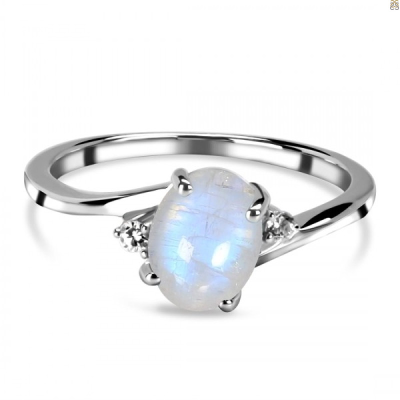 Moonstone & White Topaz Ring RBM-RDR-209.
