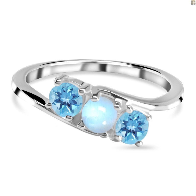 Moonstone & Blue Topaz Ring RBM-RDR-213-BTZ.