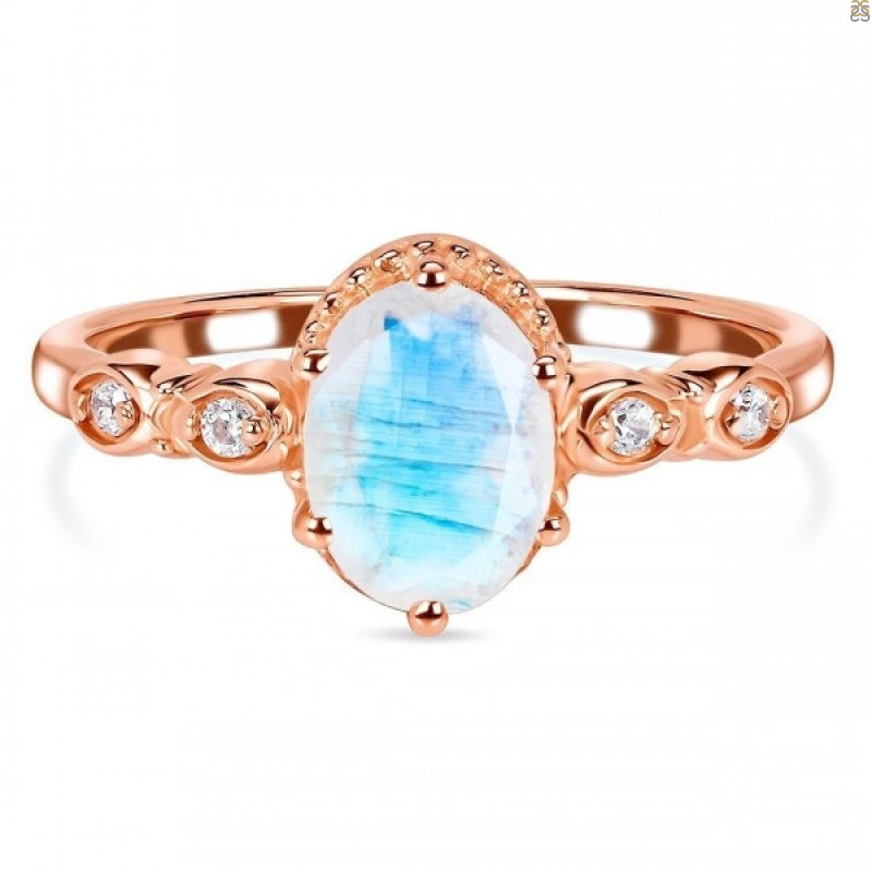 Moonstone & White Topaz Ring RBM-RDR-2182.