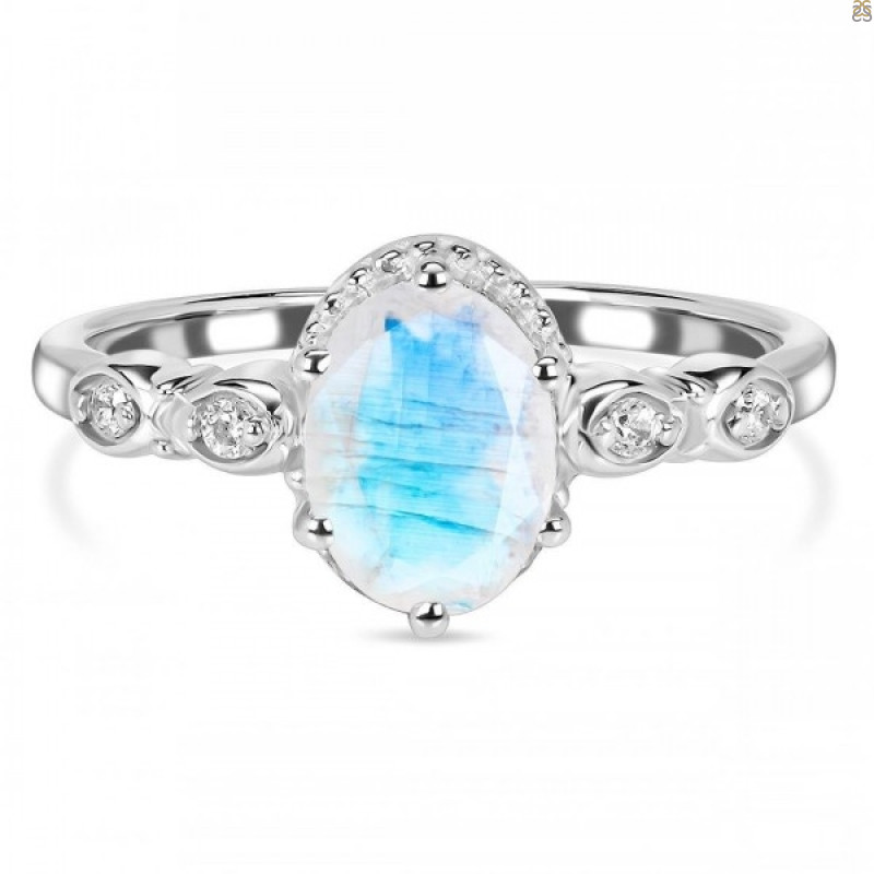 Moonstone & White Topaz Ring RBM-RDR-2182.