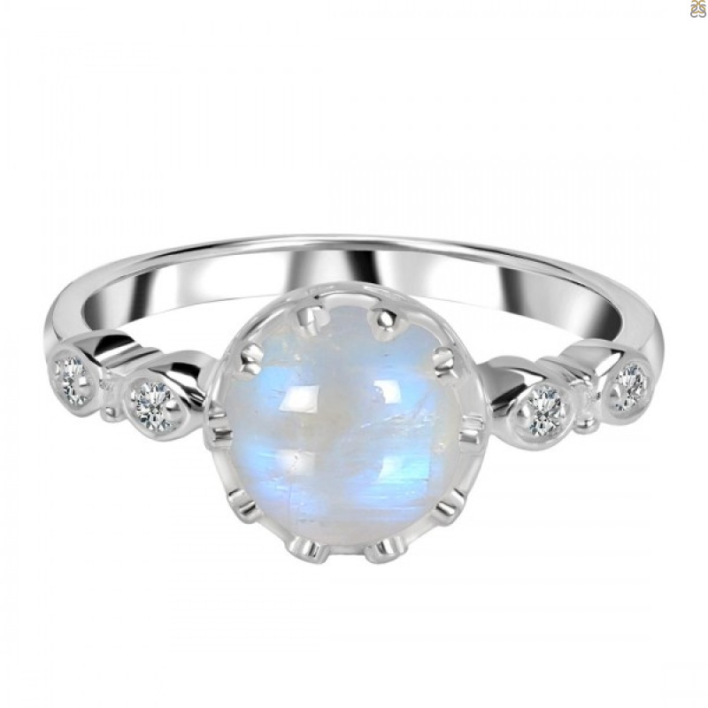 Moonstone & White Topaz Ring RBM-RDR-2197.