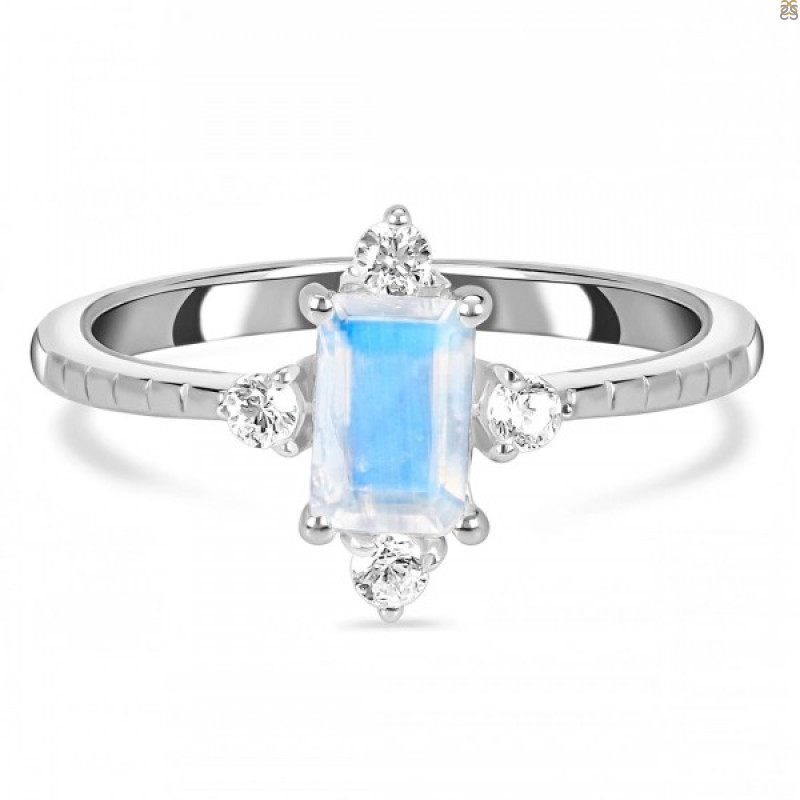 Moonstone & White Topaz Ring RBM-RDR-2210.
