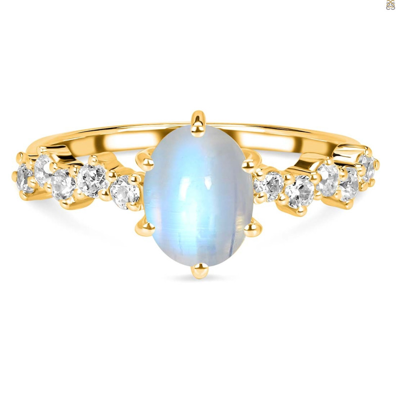 Moonstone & White Topaz Ring RBM-RDR-2241.