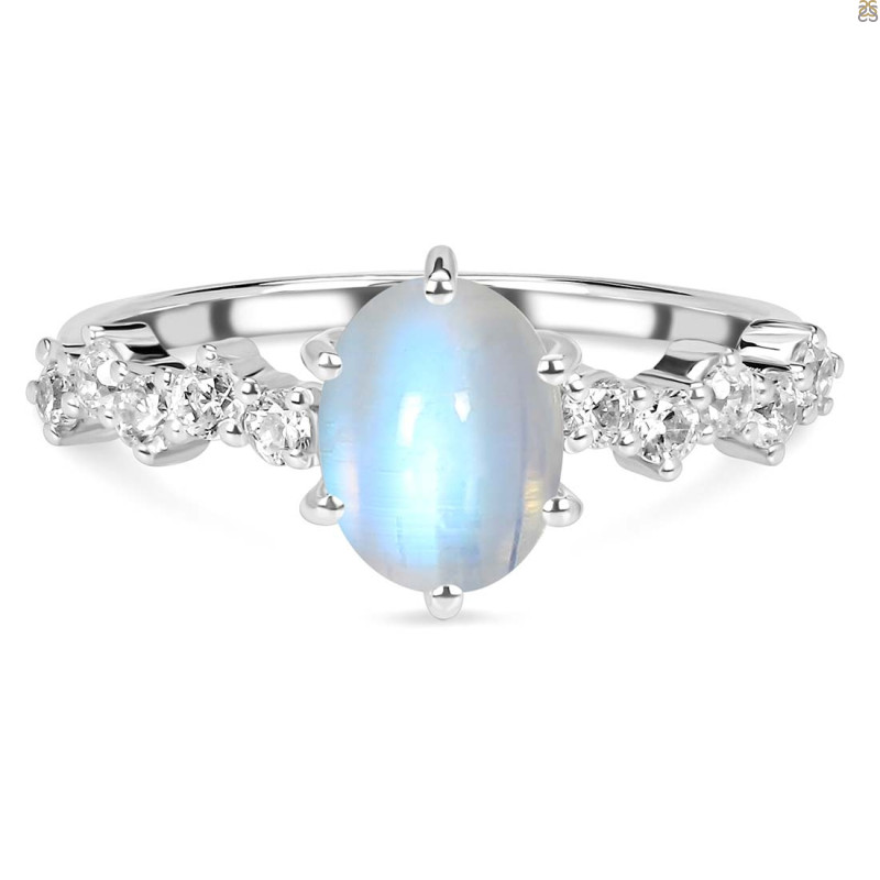 Moonstone & White Topaz Ring RBM-RDR-2241.