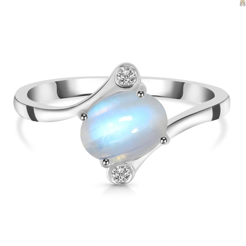 Moonstone & White Topaz Ring RBM-RDR-2275.