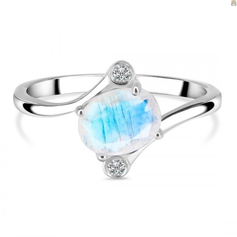Moonstone & White Topaz Ring RBM-RDR-3264.