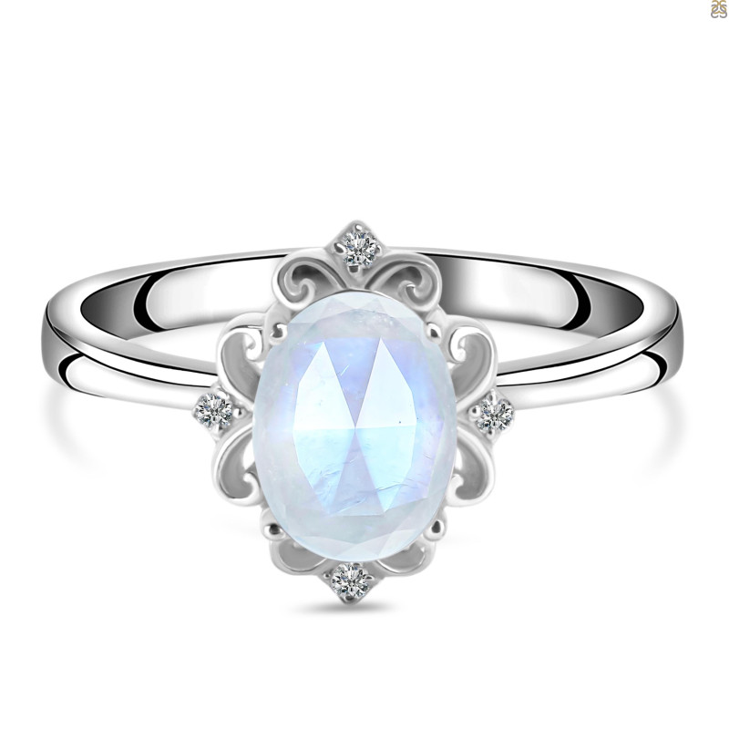Moonstone & White Topaz Ring RBM-RDR-2280-ROSECUT.