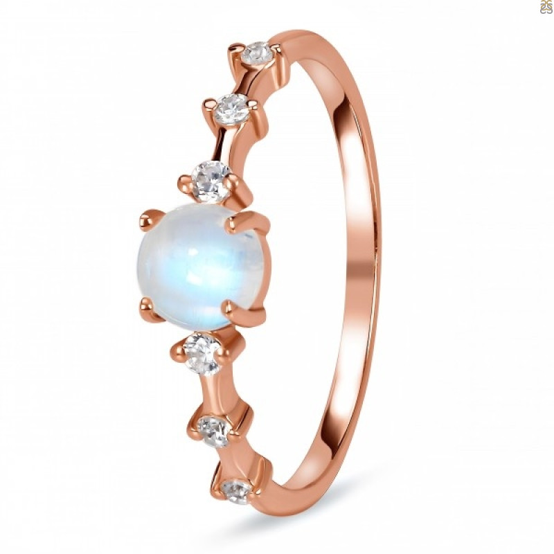 Moonstone & White Topaz Ring RBM-RDR-2300.