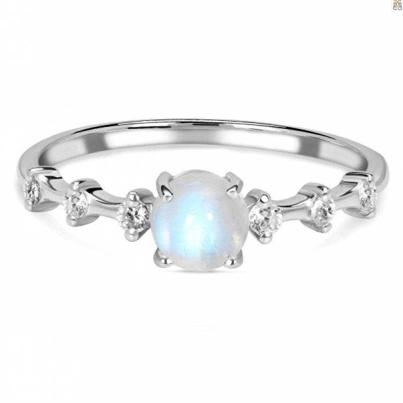 Moonstone & White Topaz Ring RBM-RDR-2300.