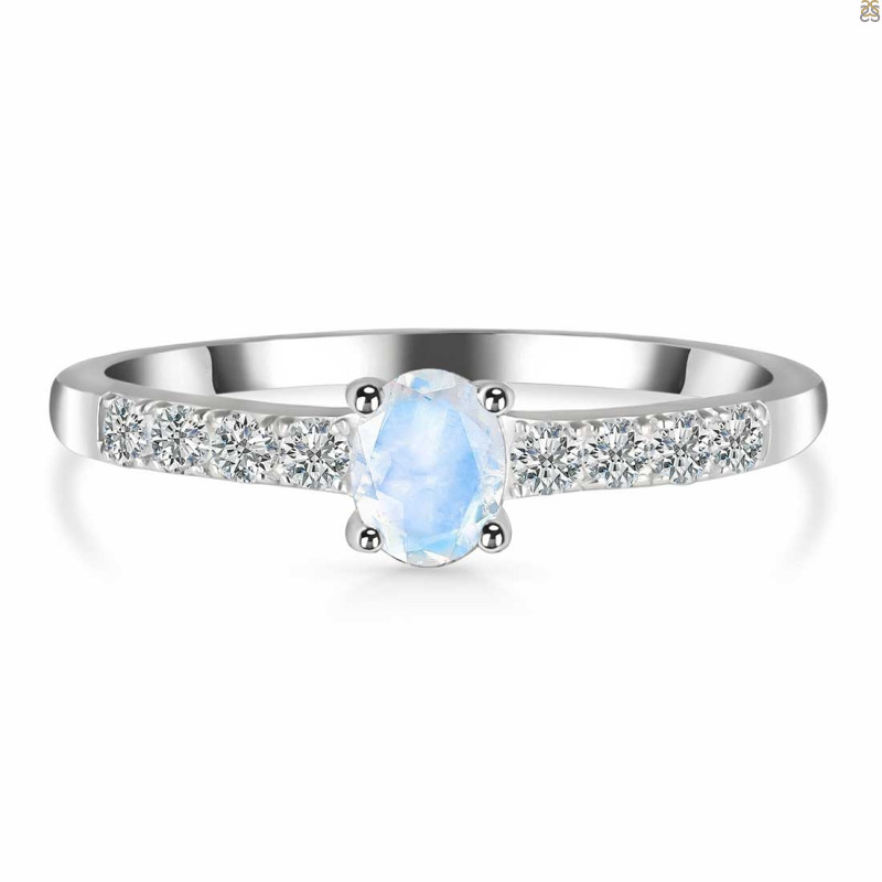 Moonstone & White Topaz Ring RBM-RDR-2538.