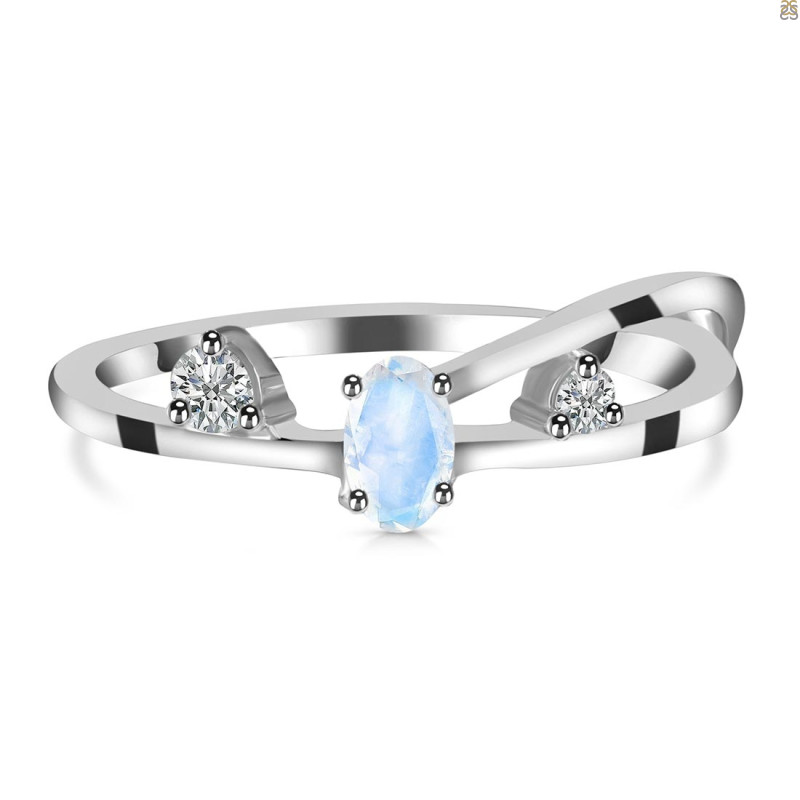 Moonstone & White Topaz Ring RBM-RDR-2629.
