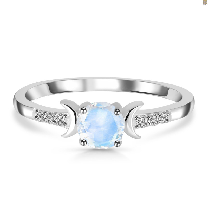 Moonstone & White Topaz Ring RBM-RDR-2845.