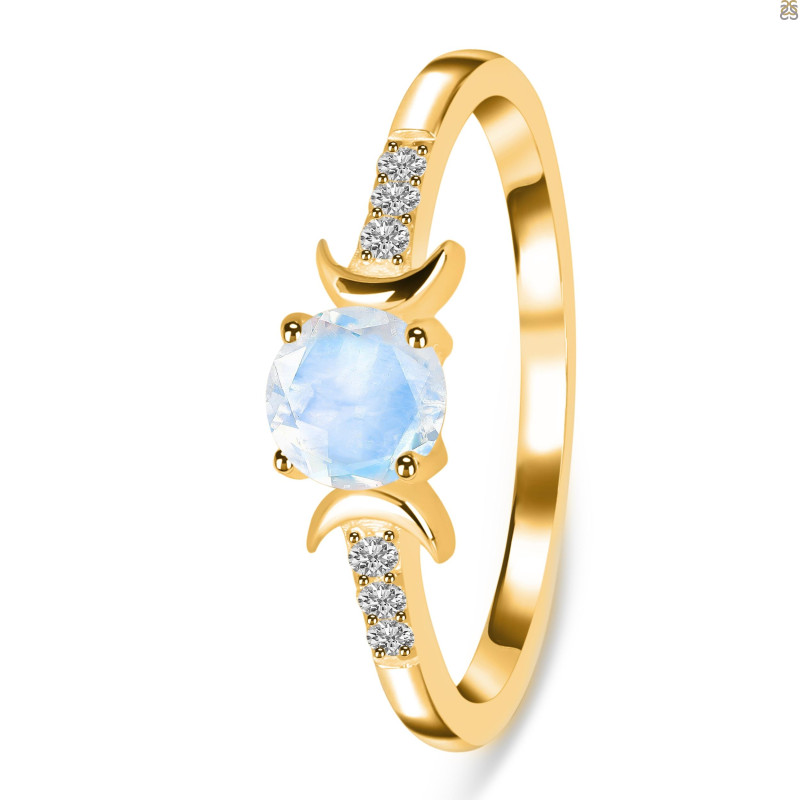 Moonstone & White Topaz Ring RBM-RDR-2845.