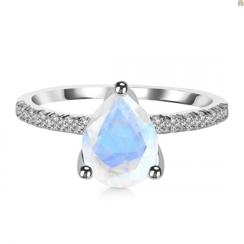 Moonstone & White Topaz Ring RBM-RDR-2860.