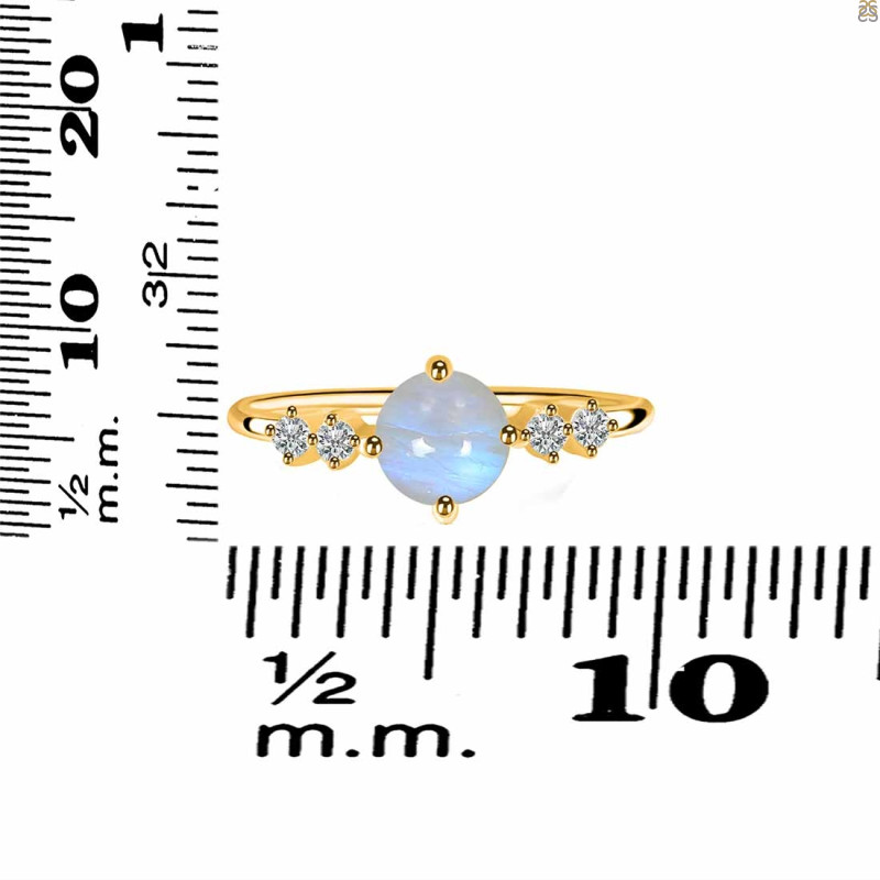 Moonstone & White Topaz Ring RBM-RDR-3166.