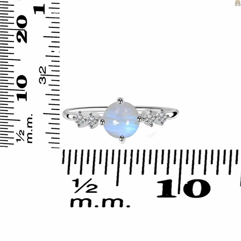Moonstone & White Topaz Ring RBM-RDR-3166.