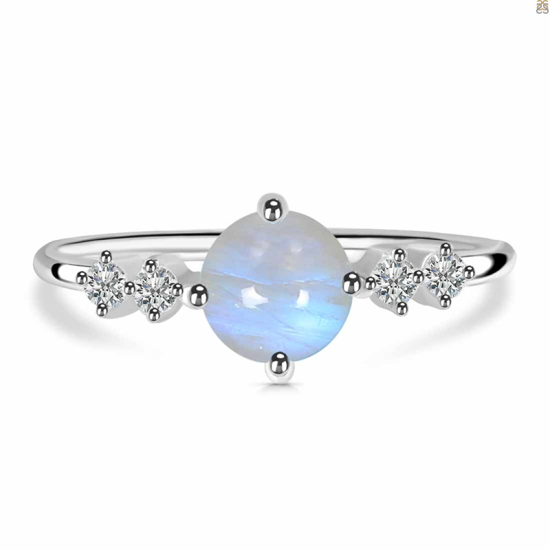 Moonstone & White Topaz Ring RBM-RDR-3166.