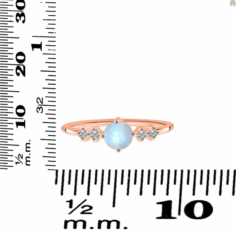 Moonstone & White Topaz Ring RBM-RDR-3167.