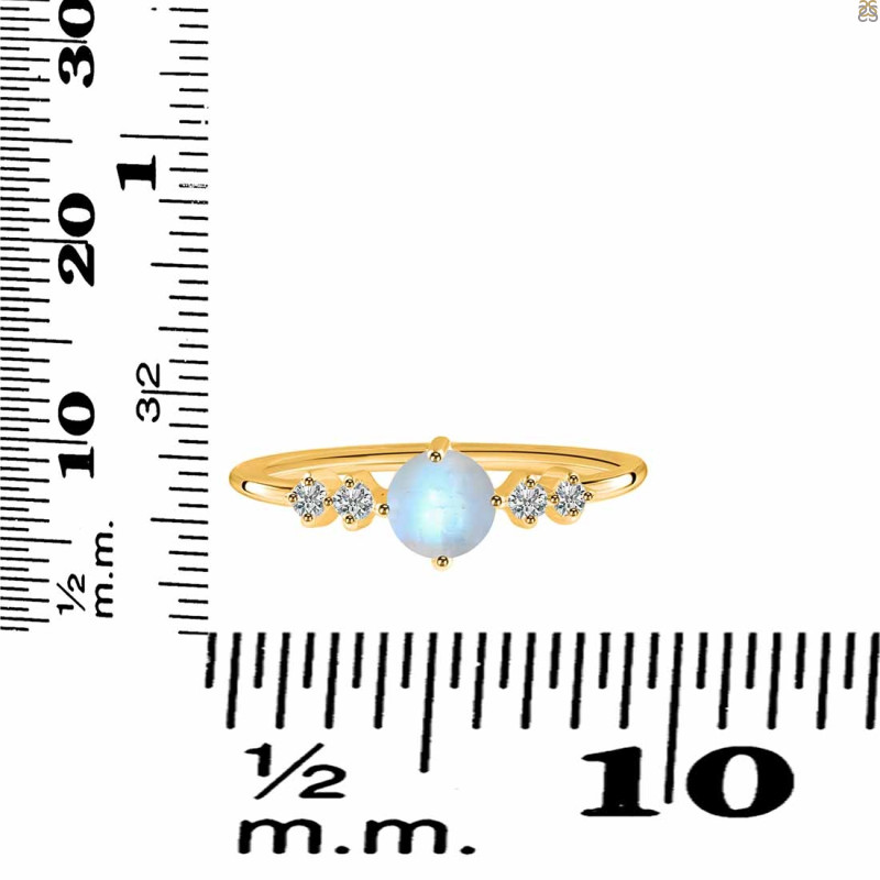 Moonstone & White Topaz Ring RBM-RDR-3167.