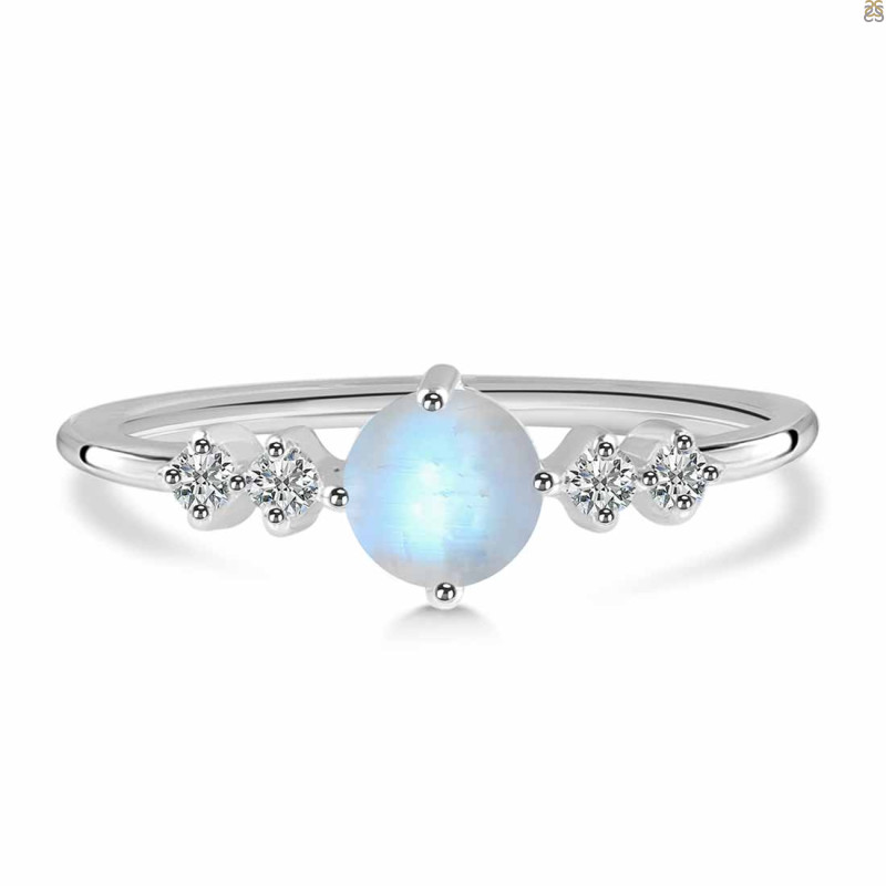 Moonstone & White Topaz Ring RBM-RDR-3167.