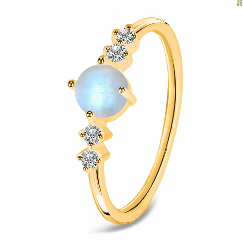 Moonstone & White Topaz Ring RBM-RDR-3167.