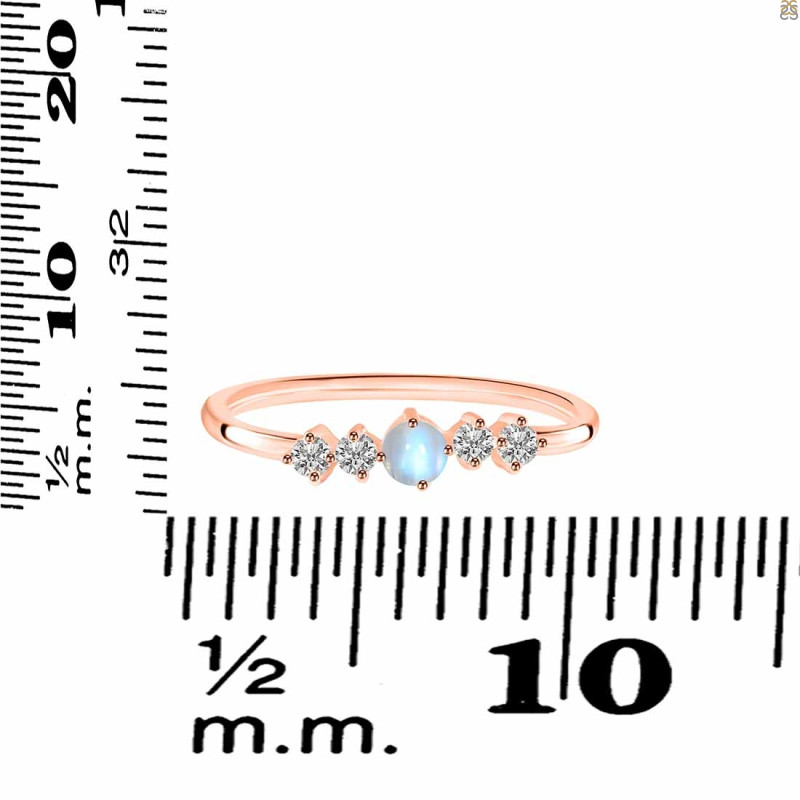 Moonstone & White Topaz Ring RBM-RDR-3190.