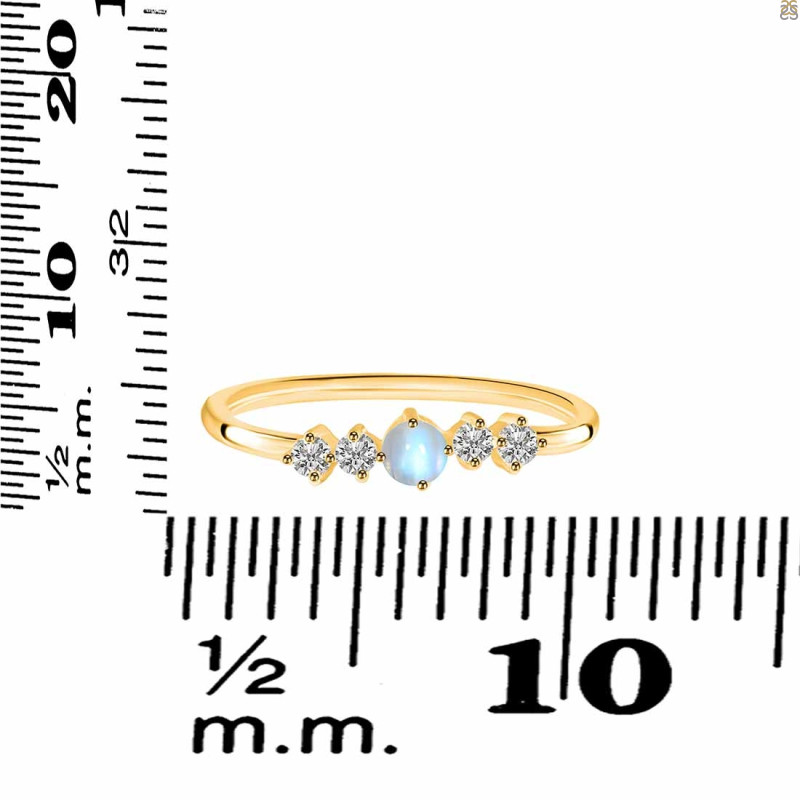 Moonstone & White Topaz Ring RBM-RDR-3190.