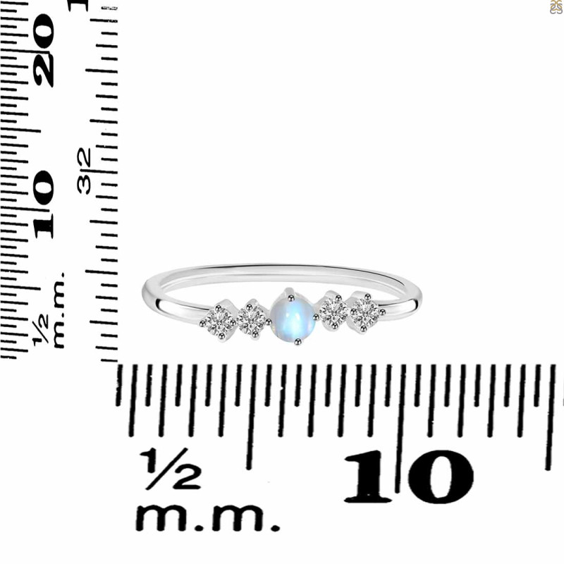 Moonstone & White Topaz Ring RBM-RDR-3190.