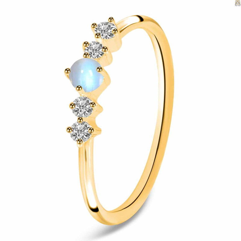 Moonstone & White Topaz Ring RBM-RDR-3190.