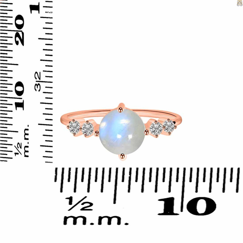 Moonstone & White Topaz Ring RBM-RDR-3191.
