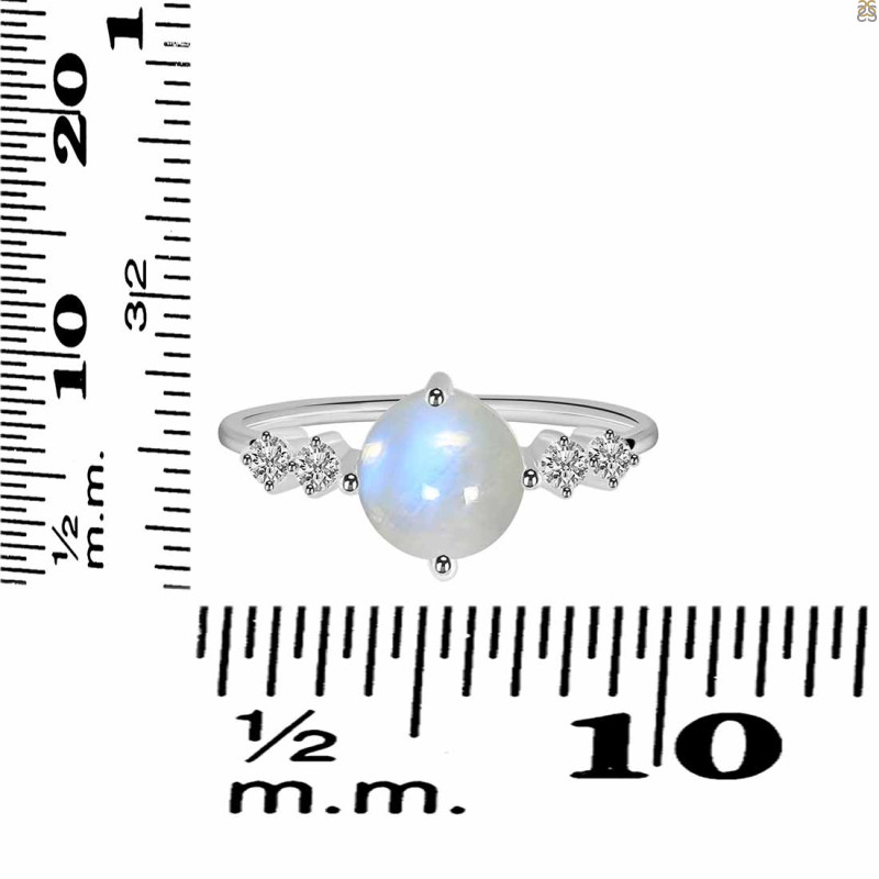 Moonstone & White Topaz Ring RBM-RDR-3191.