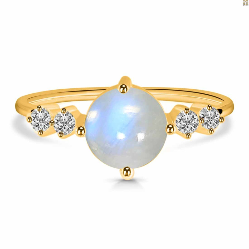 Moonstone & White Topaz Ring RBM-RDR-3191.