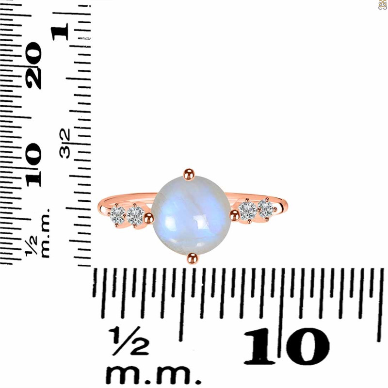 Moonstone & White Topaz Ring RBM-RDR-3192.