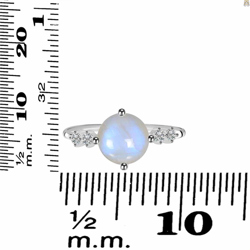 Moonstone & White Topaz Ring RBM-RDR-3192.