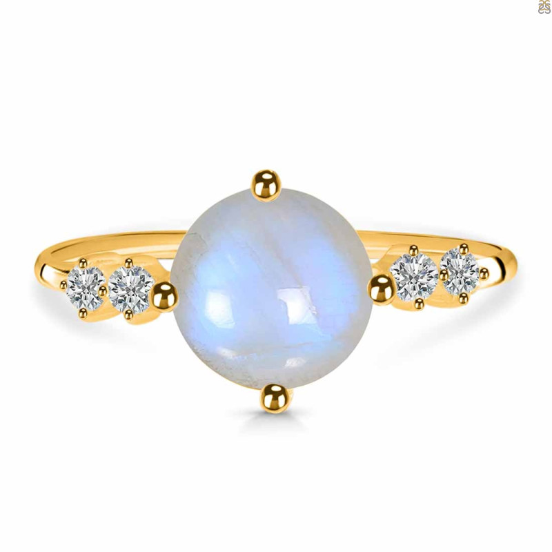 Moonstone & White Topaz Ring RBM-RDR-3192.