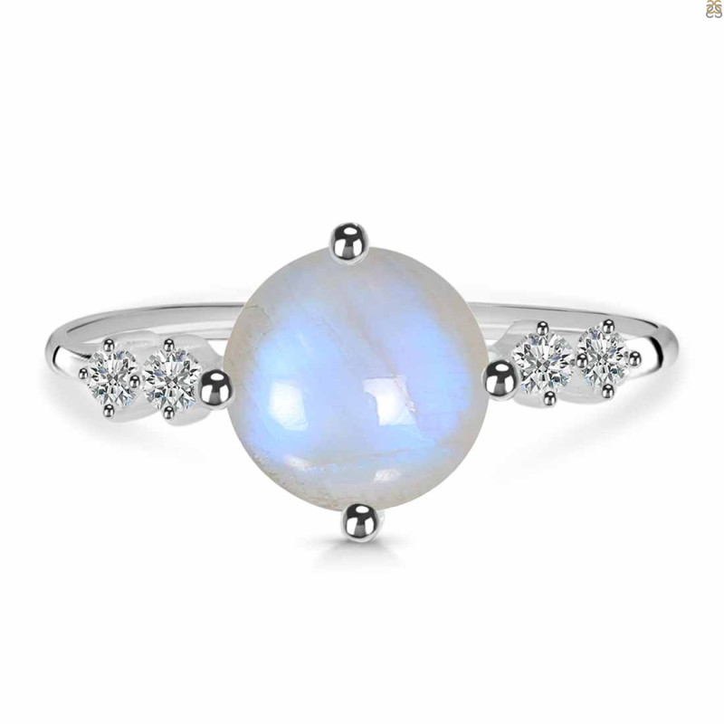 Moonstone & White Topaz Ring RBM-RDR-3192.