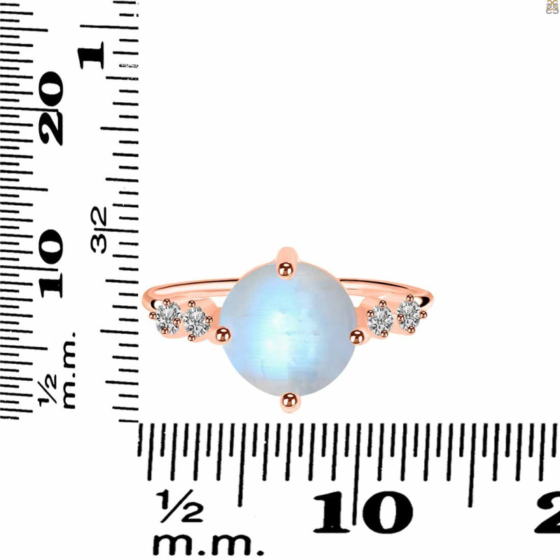 Moonstone & White Topaz Ring RBM-RDR-3193.