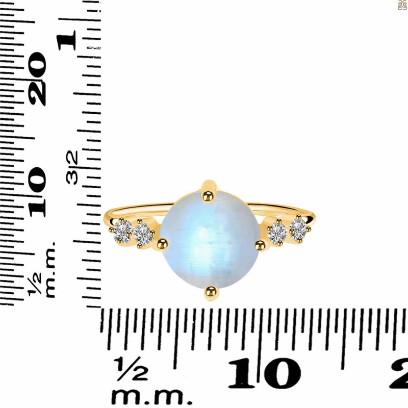 Moonstone & White Topaz Ring RBM-RDR-3193.